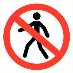 Verboden voor voetgangers
