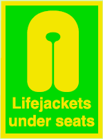 Lifejackets under seats