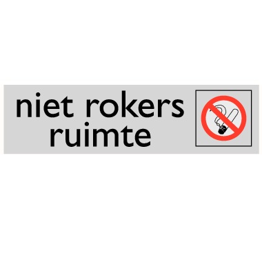 Infoplaatje Niet rokers ruimte