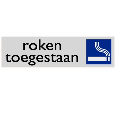 Infoplaatje Roken toegestaan