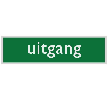 Infoplaatje Uitgang