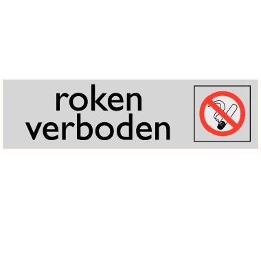 Infoplaatje Verboden te roken